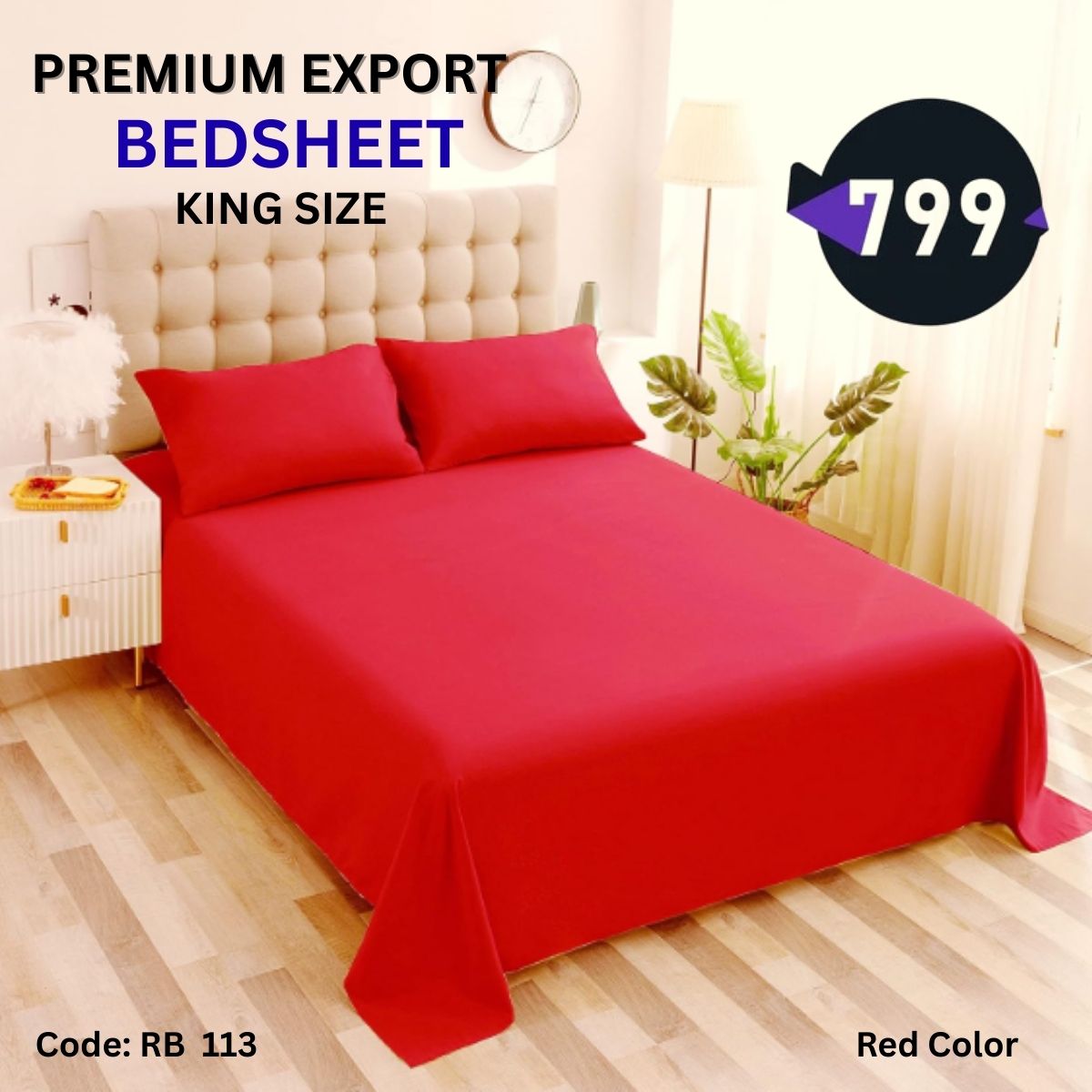 13 3 Pcs Set Bedsheet Set ( King Size) - Image 1