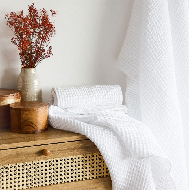 13 Waffel Bath Towel 2 Pcs Combo - Image 1