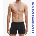 Men's Boxer Underwear – 3 Pack (Soft Cotton Stretch)