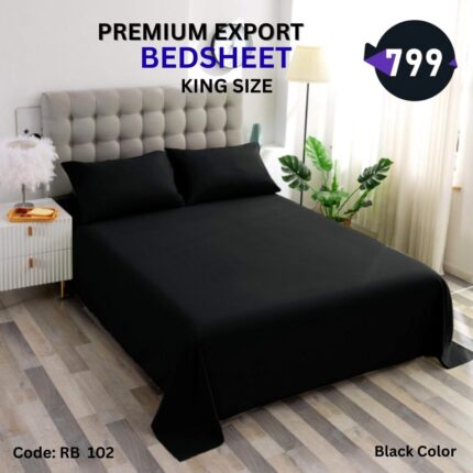 Black Bedsheet Set ( King Size)