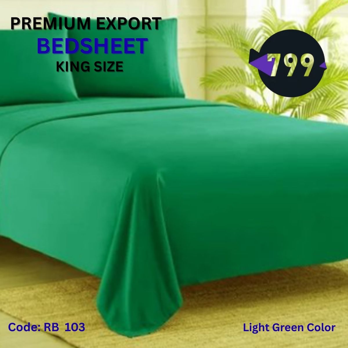 3 3 Pcs Set Bedsheet Set ( King Size) - Image 1