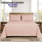 Cream Colour Bedsheet Set (King Size)