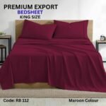 Maroon Bedsheet Set ( King Size)