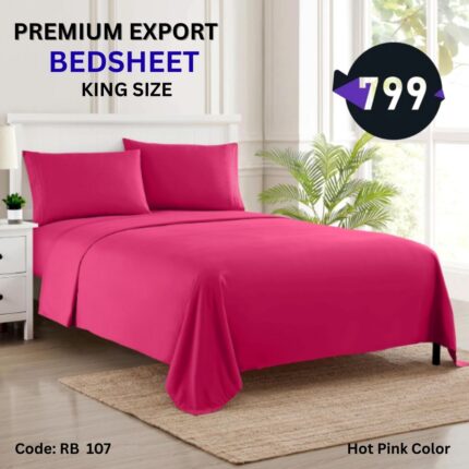 Hot Pink Bedsheet Set ( King Size)