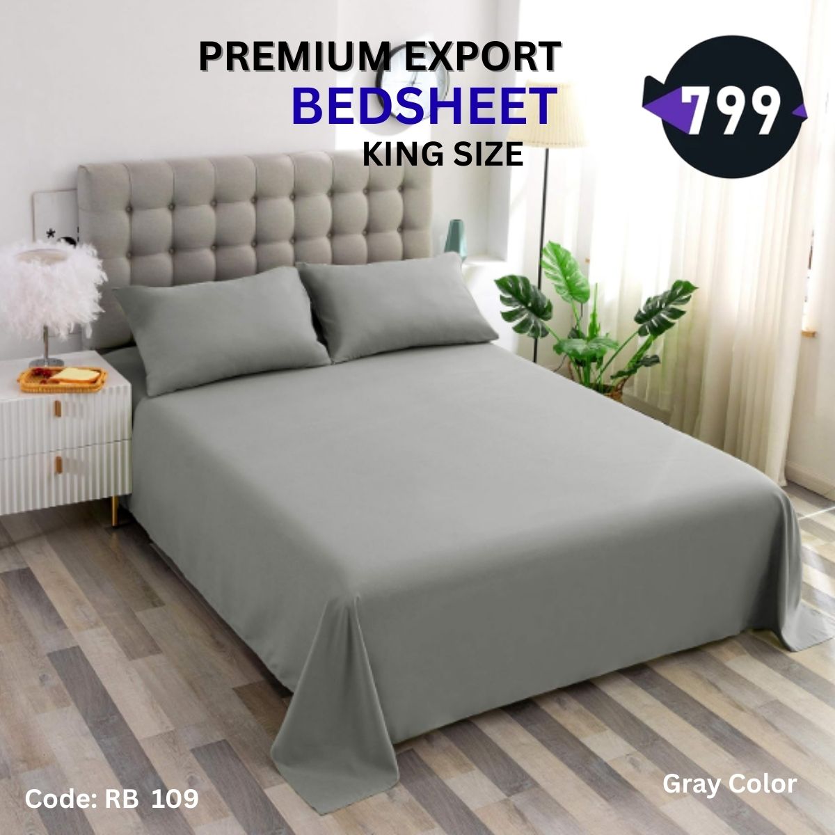 9 Steel Bedsheet Set ( King Size) - Image 1