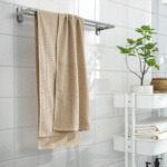 Taupe Grey Bath Towel 100% Cotton - Image 2
