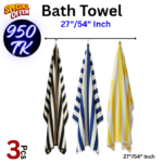 3 Pcs Bath Sheet Towel