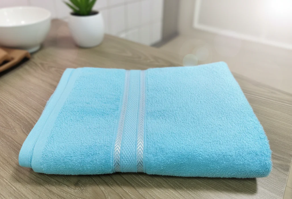 Sky Blue Bath Towel Bath Towel 6 Pcs Combo - Image 2