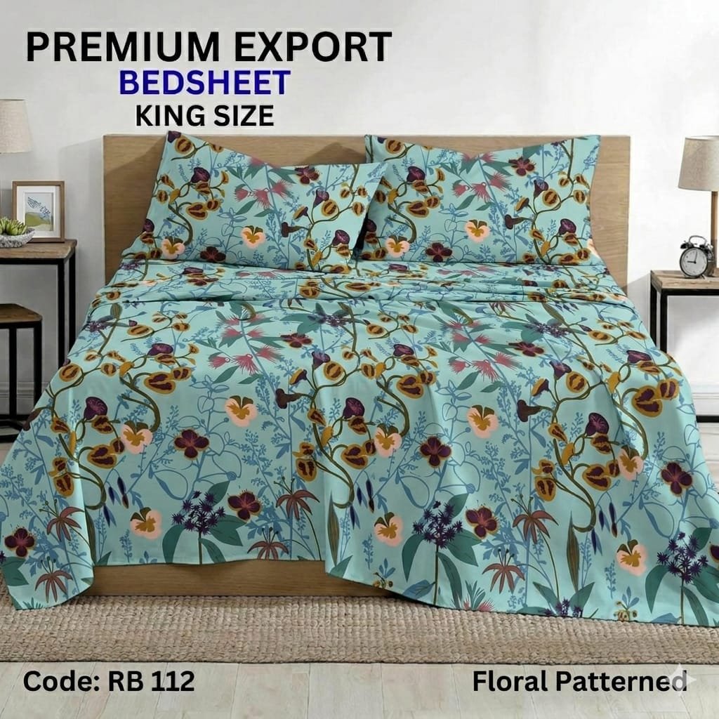 WhatsApp Image 2026-06-23 at 6.28.56 PM Prented Bedsheet Set ( King Size) (P55) - Image 1
