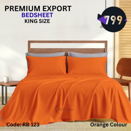 Orange Colour Bedsheet
