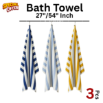 3 Pcs Bath Towel – Super Soft 100% Cotton Towel