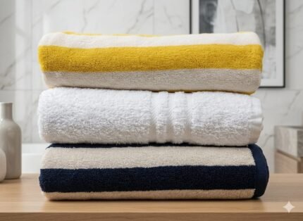 3 Pcs Bath Towel – Super Soft 100% Cotton Towel