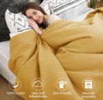 Woffel Blanket (King Size) Yellow Colour