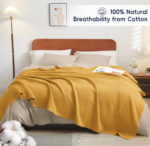 Woffel Blanket (King Size) Yellow Colour - Image 4