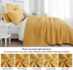 Woffel Blanket (King Size) Yellow Colour - Image 3