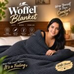 Woffel Blanket (King Size) Black Colour